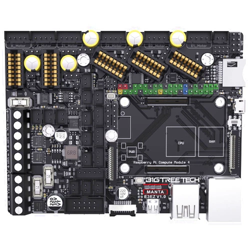 BIGTREETECH Manta E3 EZ Control Board 32Bit, New Upgrade Silent Board Support Running Klipper Firmware with CM4/CB1, Compatible EZ2209 Stepper Motor Driver for Ender-3 3D Printer
