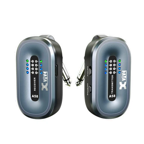 Xvive A58 Wireless Guitar System 5.8GHz Wireless Guitar Transmitter Receiver for Active or Passive Pickup Electric/Acoustic Bass Guitar