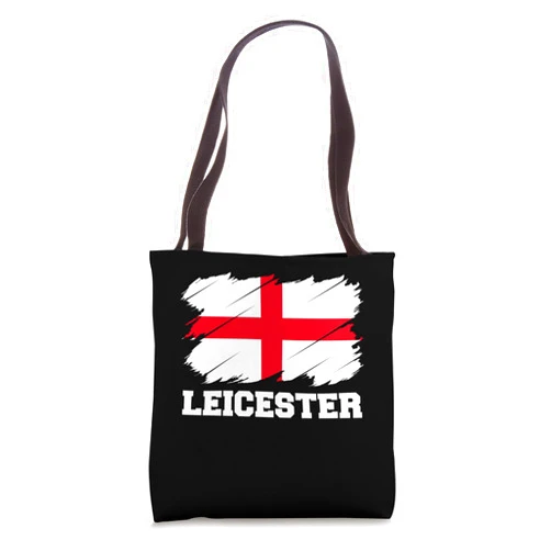 English Flag City England Travel Gifts Leicester England City UK, English Flag Tote Bag