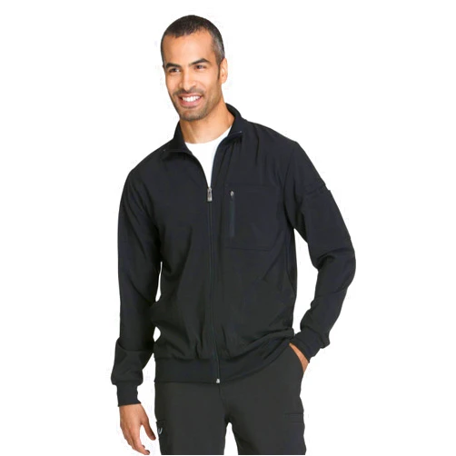 Infinity Cherokee Men's Zipper Warm-Up Jacket with Side Panels and Collar Cuffs CK305A