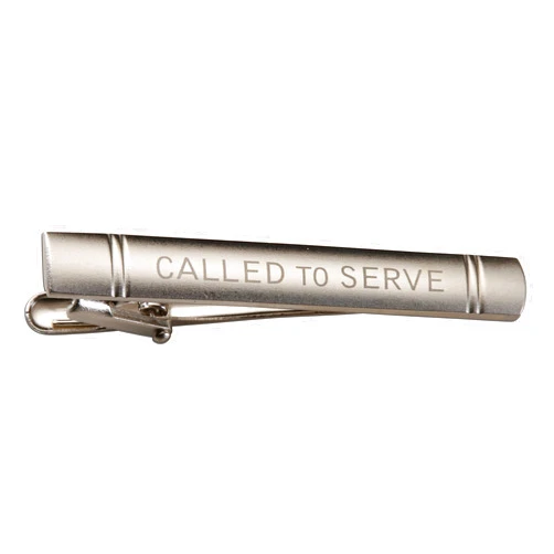 Cherished Moments LDS Missionary (Called to Serve) Tie Bar for Elders (Silver Tone)