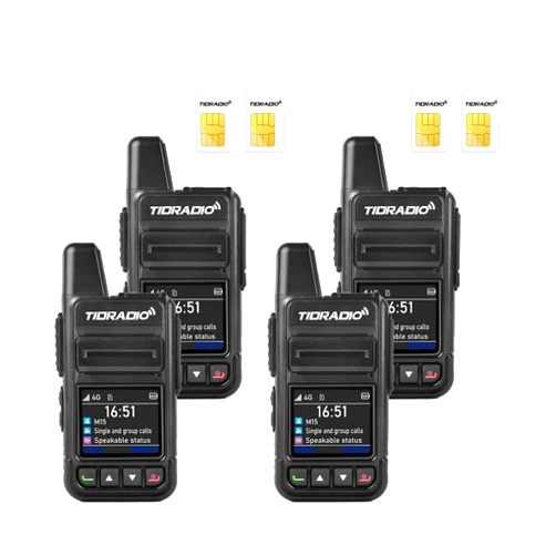 TIDRADIO TD-M15 Rapid Walkie Talkies 5000 Mile Unlimited Range 4G LTE PoC(Push-to-Talk Over Cellular) Radios Nationwide PTT Two Way Radios Long Distance for Family, Logistics, Company with sim Card