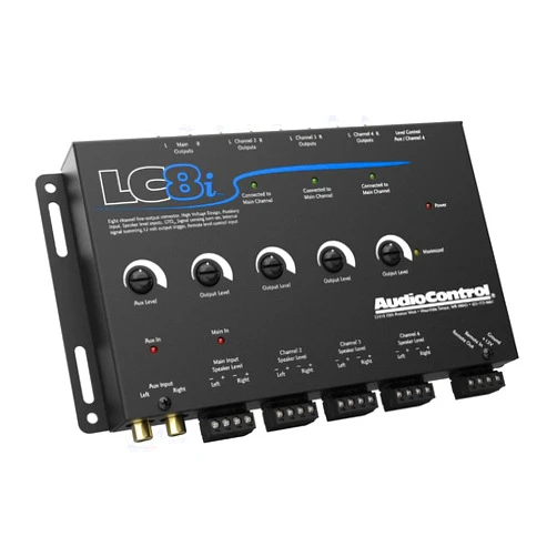 AudioControl LC8i Black 8-Channel Line Output Converter with Auxiliary Input
