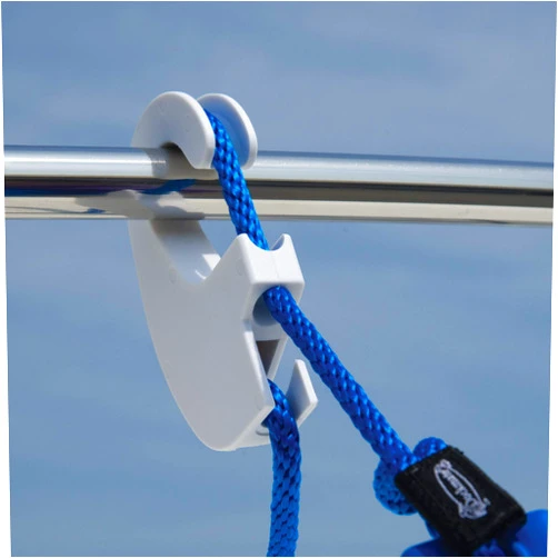 TaylorMade Taylor Made Products 1109 Boat Fender Hanger (Clip Rail Mount, Up to 1.25-Inch Rails) White