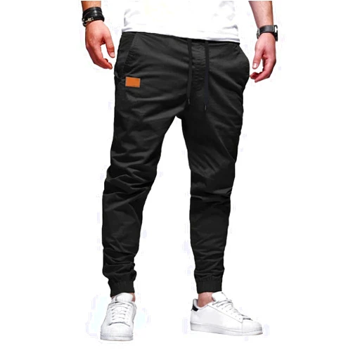 JMIERR Mens Casual Joggers Pants - Cotton Drawstring Chino Cargo Pants Hiking Outdoor Twill Track Jogging Sweatpants Pants