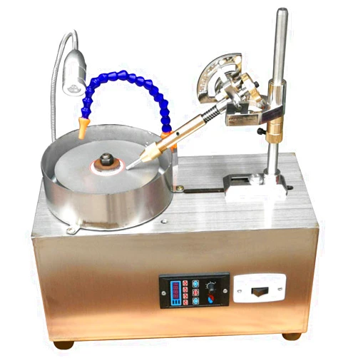 WANLECY Gem Faceting Machine, Jewelry Polisher Flat Grinder Jade Stone Angle Polisher Machine Ring Surface Grinder with Manipulator 110V (3000RPM)