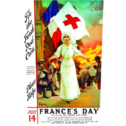 BuyEnLarge France's Day - Please Help - 12x18 Art Poster by Amedee Forestier