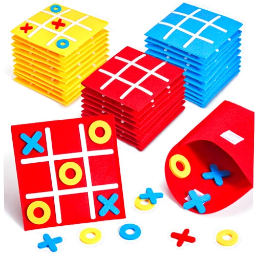 JoyCat Tic Tac Toe Mini Board Game Toy for Kids and Family,Birthday Party Favors,Goody Bag,Fun Indoor Game Night Activity,Gifts for Students,Easy to Store(Bulk Pack of 12)