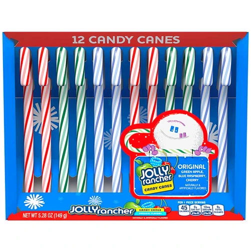 Jolly Rancher Candy Canes - Original Flavors - 12 ct