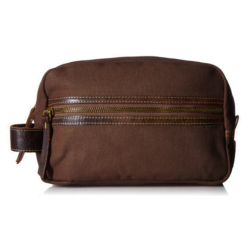 Timberland Canvas and Leather Travel Kit, Brown