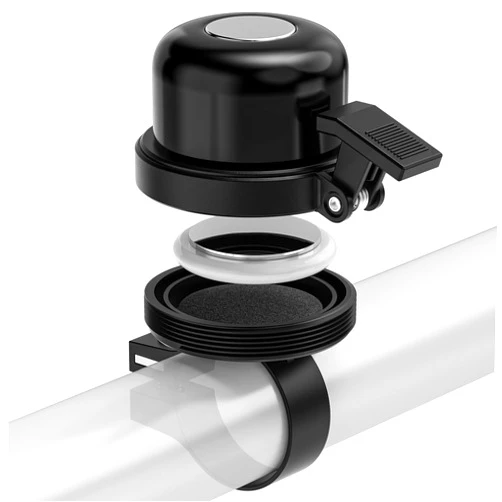 FUNWICT Bike Bell for Apple AirTag, Hidden Bike Mount for AirTag Under Bicycle Bell, Anti-Theft for Adult Kids Bicycle Scooter, Loud Clear Sound Bike Bell Fit for Most Handlebars