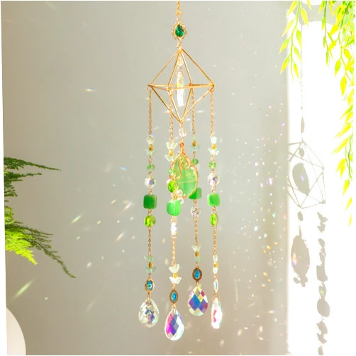 Dreamocean Crystal Sun Catchers Indoor Window Crystal Boho Suncatcher Hanging Rainbow Maker Decor Light Catchers for Windows Garden Outdoor Home Decoration