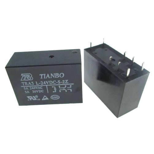 WEMAR New Power 24V Relay TRA3 L-24VDC-S-2Z TRA3L-24VDC-S-2Z TRA3L24VDCS2Z DC24V 24VDC 24V 5A 240VAC 8PIN (Size : 5PCS)