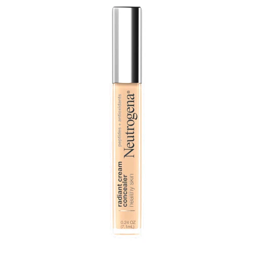 TENA Neutrogena Healthy Skin Radiant Brightening Cream Concealer with Peptides & Vitamin E Antioxidant,Lightweight Perfecting Concealer,Non-Comedogenic,Bisque Light/Medium 02 neutral undertones,0.24 oz