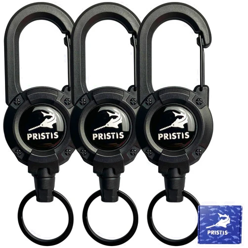 Pristis 3 Pack Heavy Duty Zinger Retractors, Saltwater Resistant casing & 28