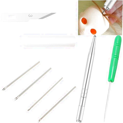 Hsj123 Doll Hair Rerooting Tool,Rooting Needles,Hair Rerooting Kit for Dolls