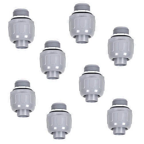 Yolleach 1/2 Liquid Tight Connector, Yolleach Flexible Nonmetallic Electrical Conduit Connector, Straight PVC Conduit Connector, UL Listed (8)