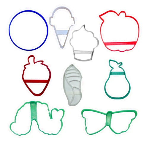 YNGLLC HUNGRY CATERPILLAR COOKIE CUTTERS COMPLETE SET OF 9 PIECES MADE IN USA