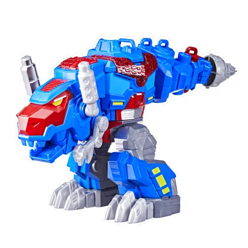 Transformers Dinobot Adventures Optimus Prime T-Rex Converting Toy with Lights and Sounds, 9+ Inch Action Figure, Ages 3 and Up