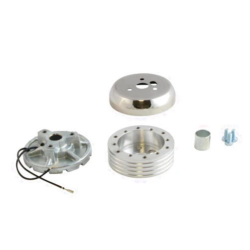 ForeverSharp 6 Hole Polished Hub Adapter Installation Kit B02 for Aftermarket Steering Wheels