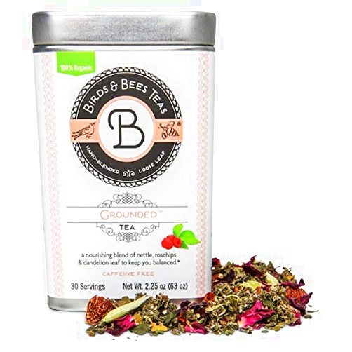 BIRDS AND BEES TEAS Birds & Bees Teas - Organic Fertility Tea & Pre Conception Tea, Grounded Pregnancy Tea is a Red Raspberry Leaf Blend for a Great Natural Cleanse and Detox, 30 Servings, 2.25 oz