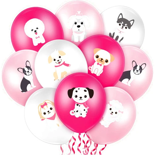 Threan 36 Pieces Puppy Balloons 12 Inch Dog Latex Balloon Dog Balloons Dog Print Balloon Pack Decorations Dog Theme Party Supplies for Birthday Baby Shower Pets Theme Party (Cute Style)