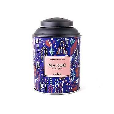 Melez Tea - Moroccan Mint Tea, Mint Green Tea, 20 Biodegradable Muslin Tea Bags in Tin Can (20 Tea Bags) Rose Moroccan Mint