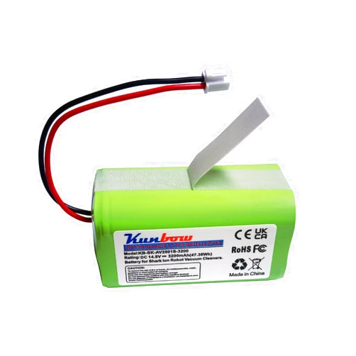 Kunbow 3200mAh Li-ion battery,Replacement battery for Shark ION Robot RV700_N,RV720_N,RV725_N,RV750_N,R87,RV763,RV765,RV771,RV772 RV913S,RV1001AE,RV2502AE,Shark AI Robot PRO RV2001WD,AV2501AE,AV2501S