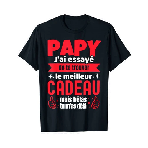 Cadeau Humour Homme Pour La Fête Des Grands Pères Personalised Birthday Humor Grandpa Idea T-Shirt