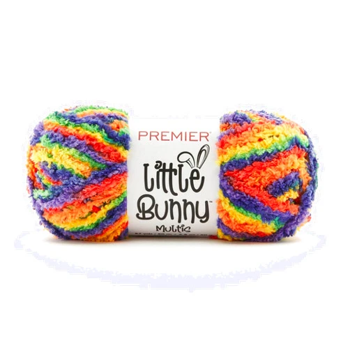 Premier Yarns Little Bunny Yarn, Bulky Weight Plush Knitting and Crocheting Yarn, 100% Polyester, Prism, 2.8 oz, 87 yards