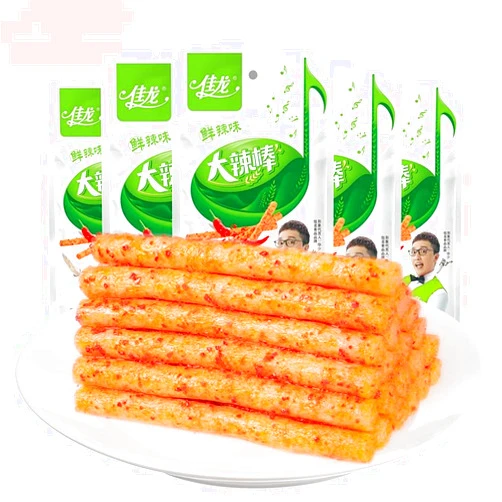 Wa sai luo Spicy Strip Small Gluten ， Sweet Spicy Flavor Chinese Spicy Snack ，Snacks Instant Snacks Spicy Snacks，Snack Gifts，Leisure snacks，Handmade Spicy Strips (Large Spicy stick,5 bag)