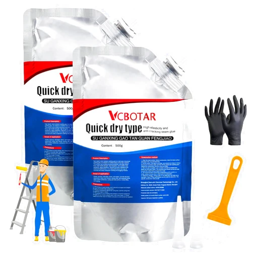 MuzeFansi Concrete Crack Sealant,Premium Concrete Crack Filler, Slab Concrete Crack Waterproof Repair Sealant, Weather-Resistant Caulking Glue, Quick-Drying Sealing Adhesive for Concrete(2 pcs)