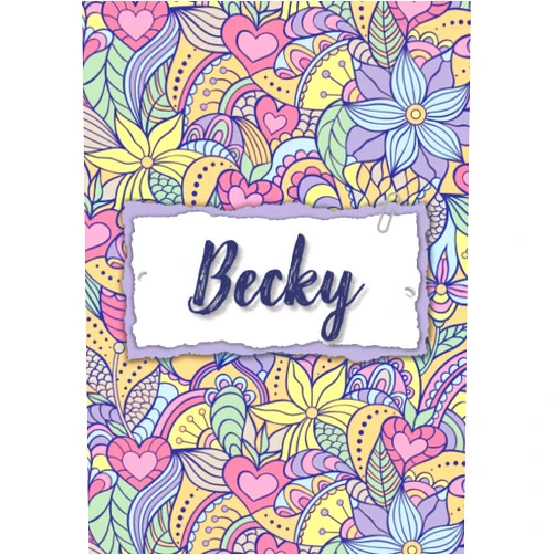 Alba & Hilda USA Publishing Becky: Notebook A5 | Personalized name Becky | Birthday gift for women, girl, mom, sister, daughter ... | Design : floral | 120 lined pages journal, small size A5 (5.83 x 8.27 inches)