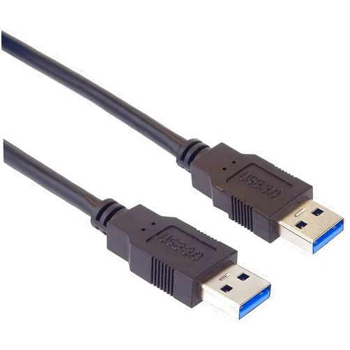 PremiumCord USB 3.0 Connection Cable 0.5 m, SuperSpeed Data Cable up to 5 Gbit/s, Charging Cable, USB 3.0 Type A Male, 9 Pin, Colour Black, Length 0.5 m