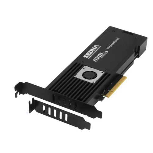 SEDNA - PCIe x8 Quad M2 NVMe SSD Adapter with Low Profile bracket, SE-PCIE-NVMeSSDx4-LP