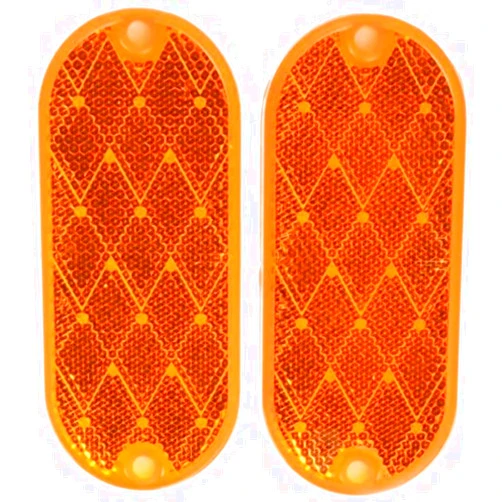 Unknown PM V480A Amber Oval Stick-on Reflectors 2 Count