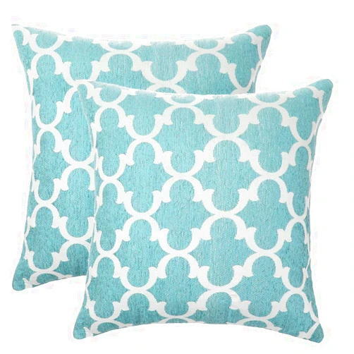 JHKHJYY STARSCITY Set of 2 Square Decorative Throw Pillow Cases 100% Cotton Soft Microfiber Outdoor Cushion Covers 20 X 20 for Sofa Bedroom Throw Cushion Cover(Blue, 20x20 inches)
