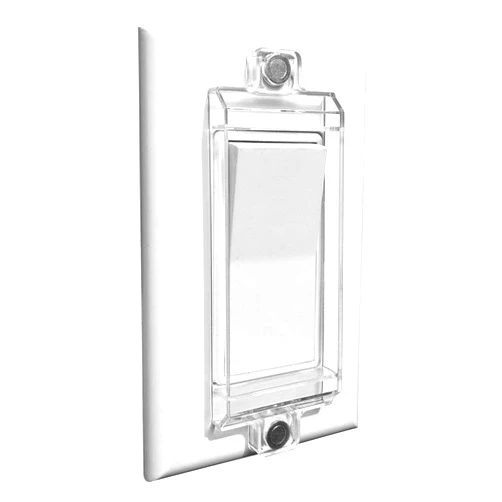 ILIVABLE Magnetic Light Switch Guards, ILIVABLE Light Switch and Outlet Cover for Flat Modern Switches, Not Child Proof (Clear, 2 Pack)