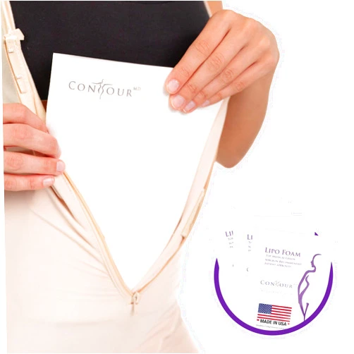 ContourMD Medical Grade Post Lipo Foam Compression Sheets – Post Surgery Compression Garment after Liposuction, Tummy Tuck, AB Flattening, BBL, & More – Surgery Recovery Supplies (3-Sheet Set)