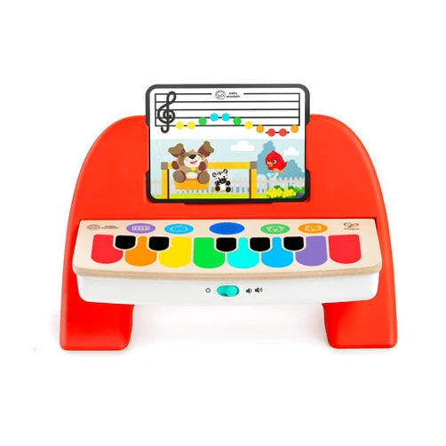 Baby Einstein Cal’s First Melodies Magic Touch Wooden Piano Musical Baby Toy, Ages 6 Months +