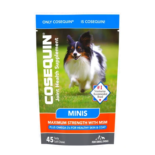 Nutramax Laboratories Nutramax Cosequin Minis Maximum Strength Joint Health Supplement - With Glucosamine, Chondroitin, MSM, and Omega-3's, 45 Soft Chews