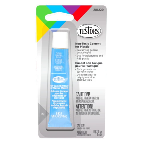 Testors 281220 Non-Toxic Cement for Plastic, 0.625 Fl Oz