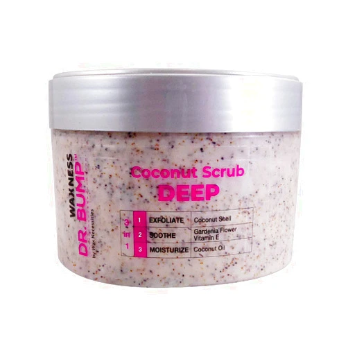Waxness Dr. Bump Coconut Shell Scrub 3 in 1 Deep 8.8 Oz / 250 g