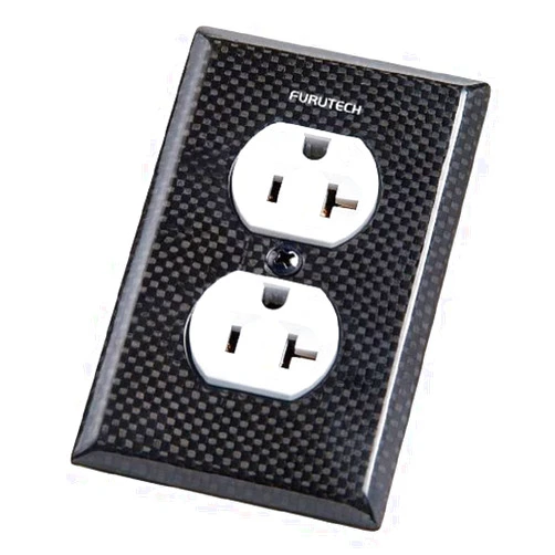 Furutech 104-D Carbon Fiber Hi-Performance Duplex Outlet Cover Plate