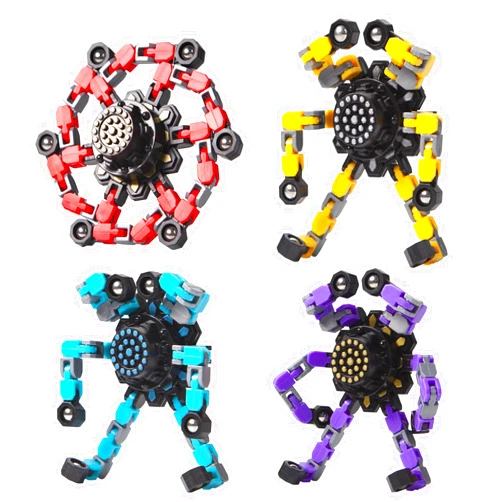 Gokeey Easter Basket Stuffers Transformable Fidget Spinners 4 Pcs for Kids and Adults Stress Relief Sensory Toys for Boys and Girls Fingertip Gyros for Party Favors Stocking Stuffers Bulk for Kids