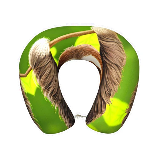 ZPPYEEN Cute Sloth Comfortable U-Shaped Pillow - Memory Foam Travel Neck Pillow for Sleeping and Resting
