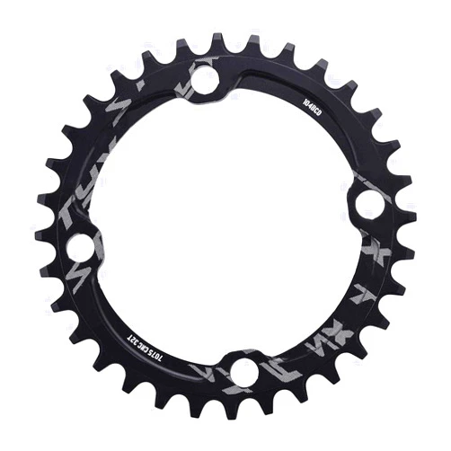 Alomejor Bike Chain Ring Single Chainring 32T 34T 36T 38T 104 BCD Bike Narrow Wide Chainrings for Bicycle Road Bike Mountain Bike BMX Fixie Track Fixed(38T Black)