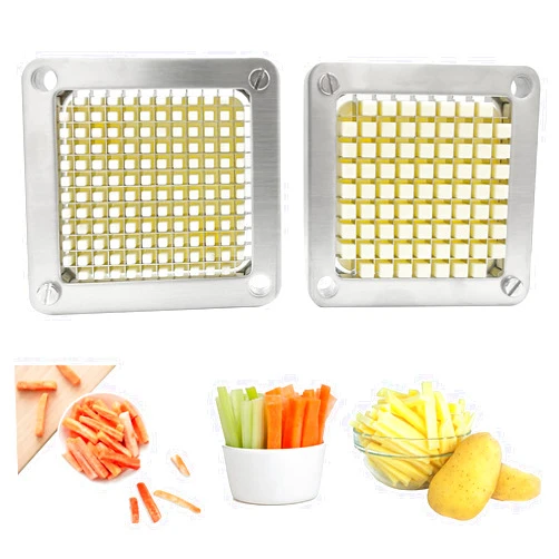 Griplus Replacement Chopper Blade,Commercial Vegetable Cutter Dicer Blade 440C Stainless Steel Blade&Pusher Block Set for Cutting Potatoes Cucumbers Carrots Onions1/4+3/8