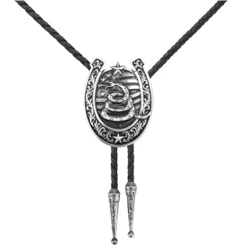 Superkred Bolo Tie for Men - Cowboy Bolo Tie Necklace for Women, Western Style Vintage Accessories, Leather Necktie Rope Cord