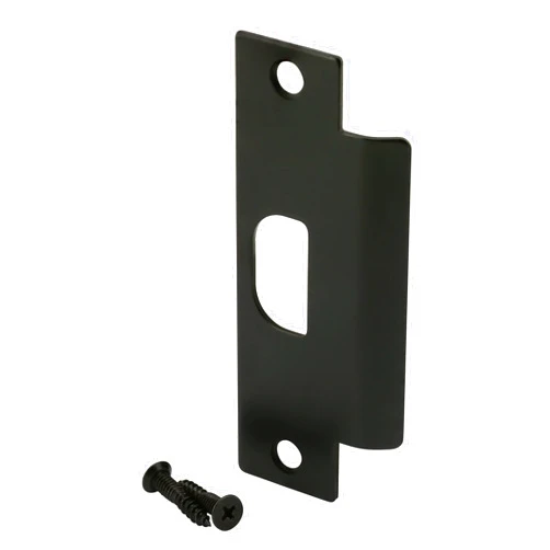 Prime-Line U 11450 Door Strike, Stainless Steel, Commercial, ASA, Matte Black Finish (Single Pack)